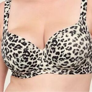Cacique Modern Leopard Gardenia Print Bra 40DD